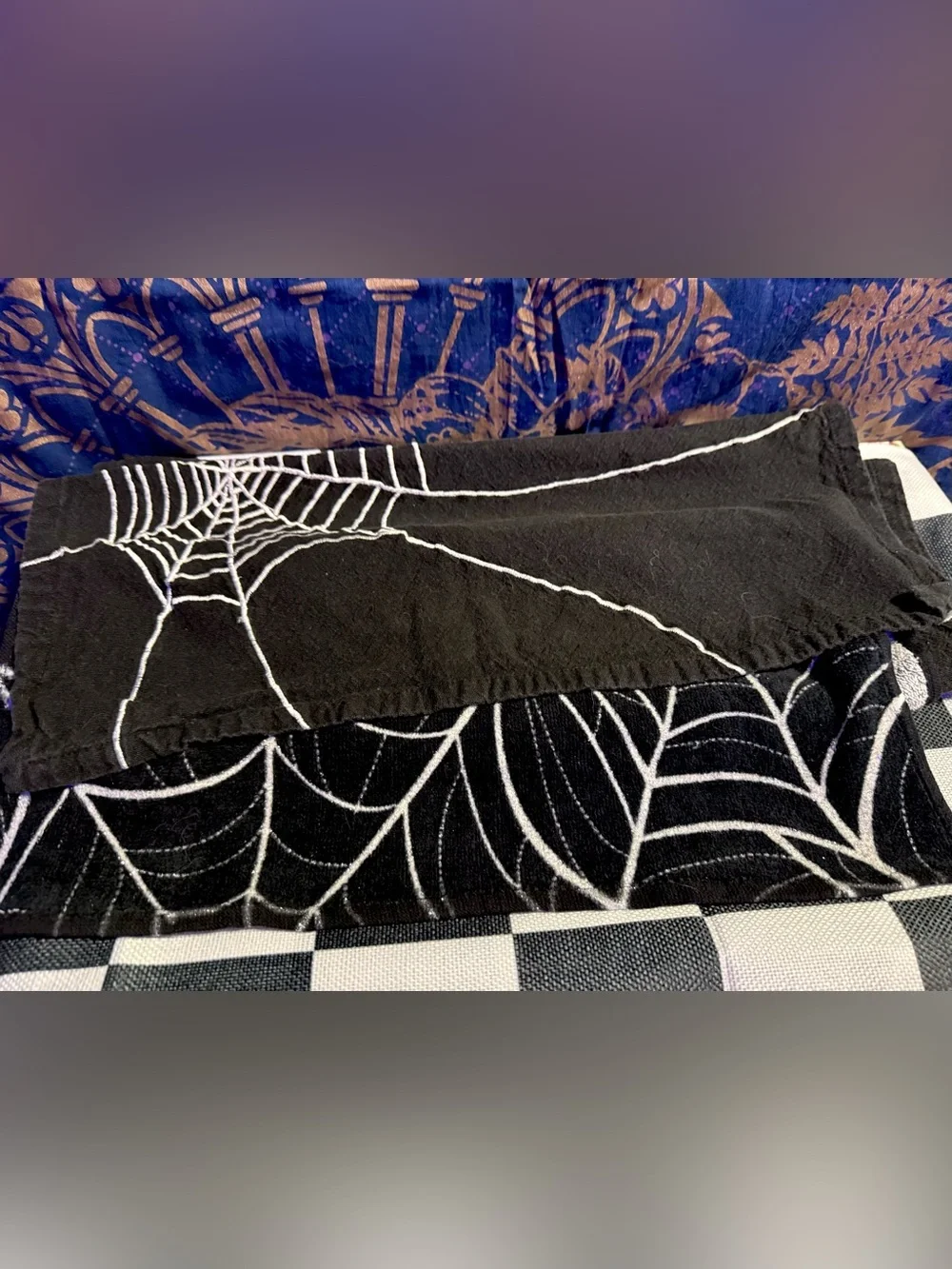 Halloween Spider Web Hand Towels